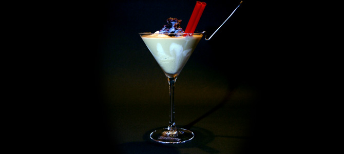 コーヒーと粒あんのフローズンカクテル